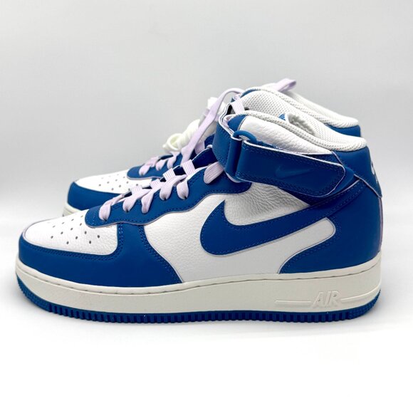 Nike Womens Air Force 1 Mid Shoes Sz 10.5 Military Blue Doll New DX3721-100 - Picture 4 of 12